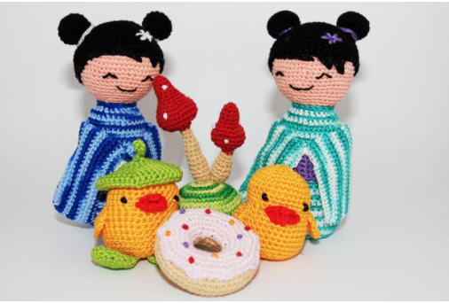 muñecas de crochet